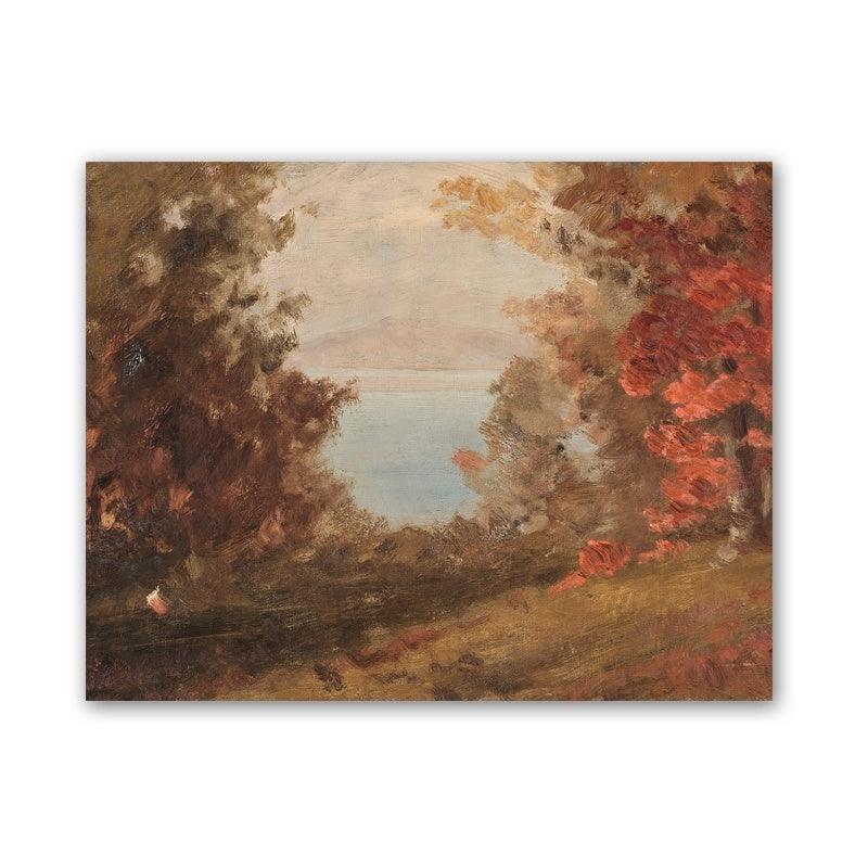 Autumn Trees Landscape Oil Painting - Canvas Poster for Living Room Decor | Pacisia - Pacisia