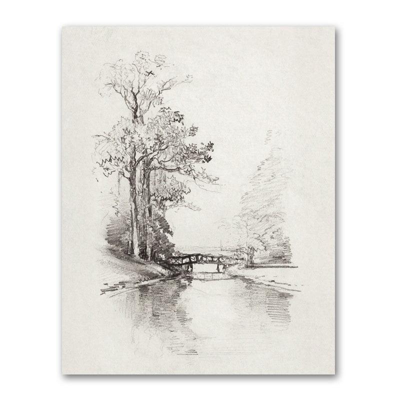 Autumn Trees Landscape Oil Painting - Canvas Poster for Living Room Decor | Pacisia - Pacisia