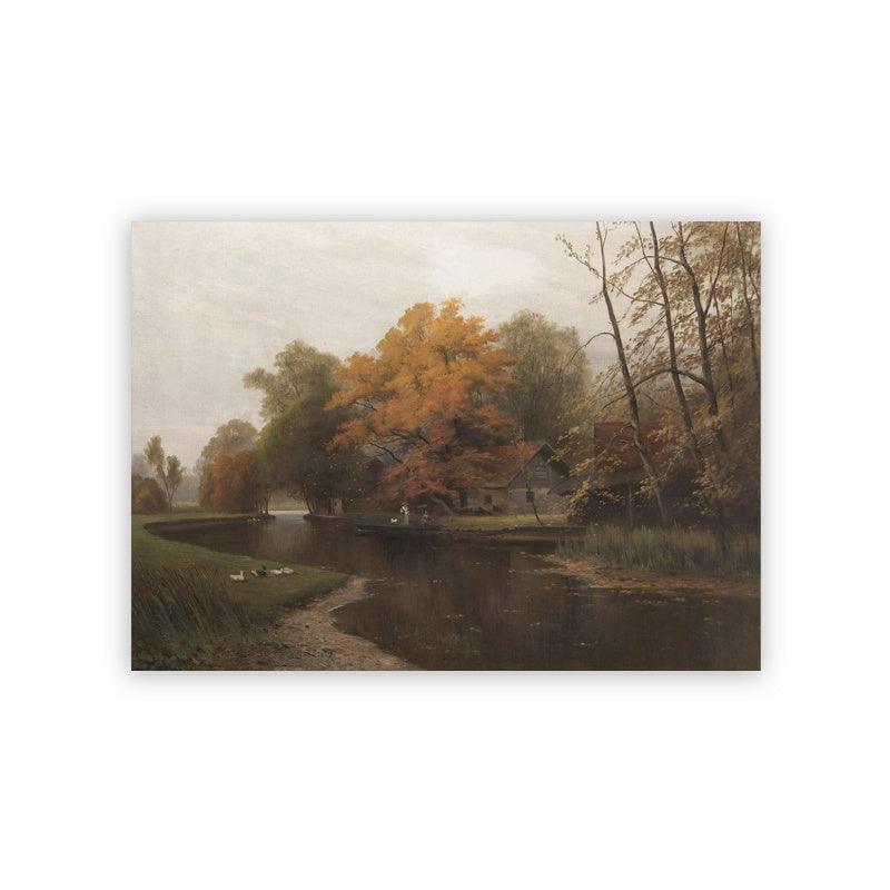 Autumn Trees Landscape Oil Painting - Canvas Poster for Living Room Decor | Pacisia - Pacisia