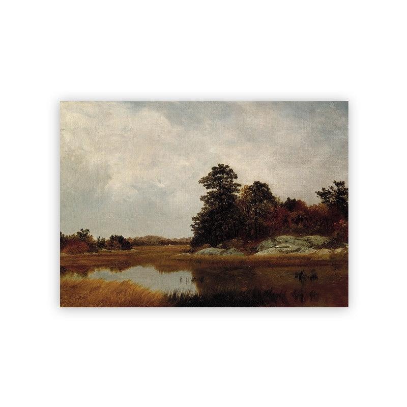 Autumn Trees Landscape Oil Painting - Canvas Poster for Living Room Decor | Pacisia - Pacisia