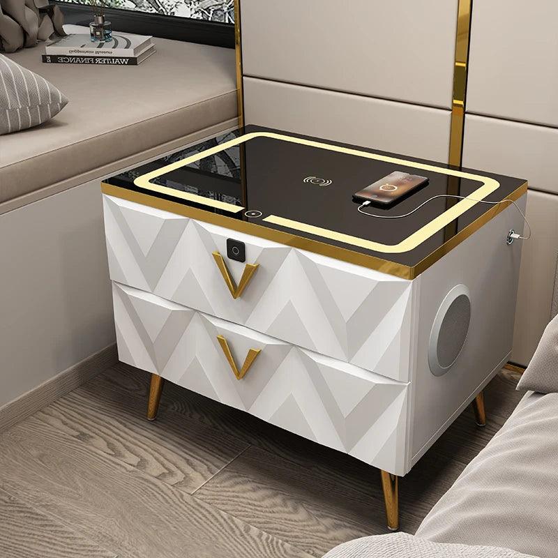 Auxiliary Bed Side Table Smart Charging Multifunctional Storage Table Comfortable Simple Cassettiera Camera Da Letto Furniture - Pacisia