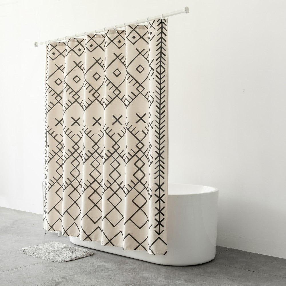 Water-proof Cloth Installed Perforated Free Bathroom Shower Curtain Partition - Pacisia