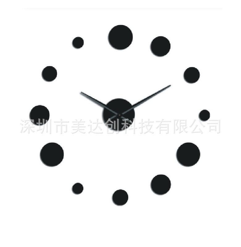 Circle Leisure Creative Extra Large Size DIY Stereo Clock Art Clock Wall Clock Mirror Sticker Clock - Pacisia