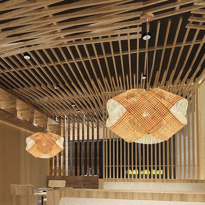 Bamboo Woven Bamboo Lamp Creative Decorative Chandelier - Pacisia