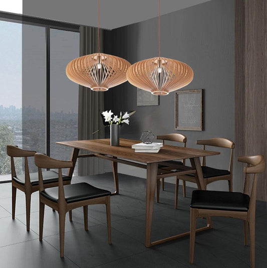 Bamboo Woven Nordic Birdcage Wooden Chandelier - Pacisia