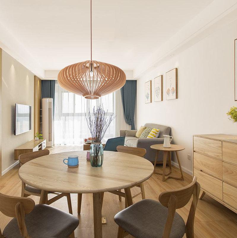 Bamboo Woven Nordic Birdcage Wooden Chandelier - Pacisia