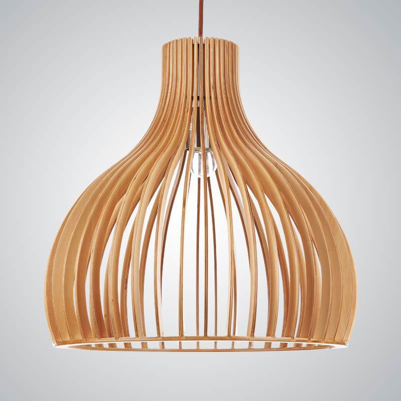 Bamboo Woven Nordic Birdcage Wooden Chandelier - Pacisia