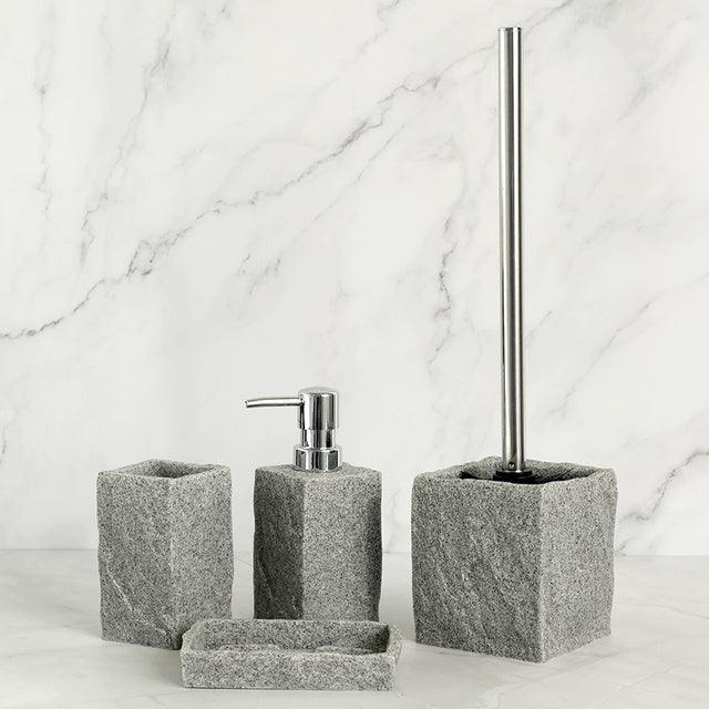 Bathroom Accessories Set Imitati Granite Resin Iiquid Soap D - Pacisia