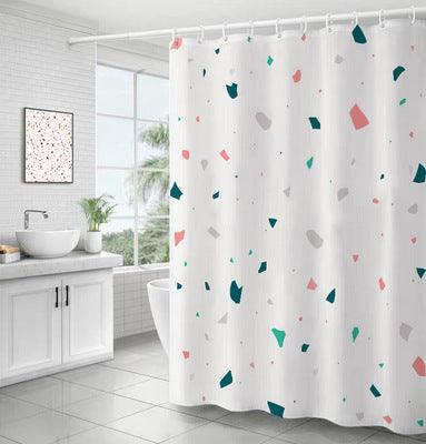 Bathroom Ins Morandi Terrazzo Shower Curtain - Pacisia