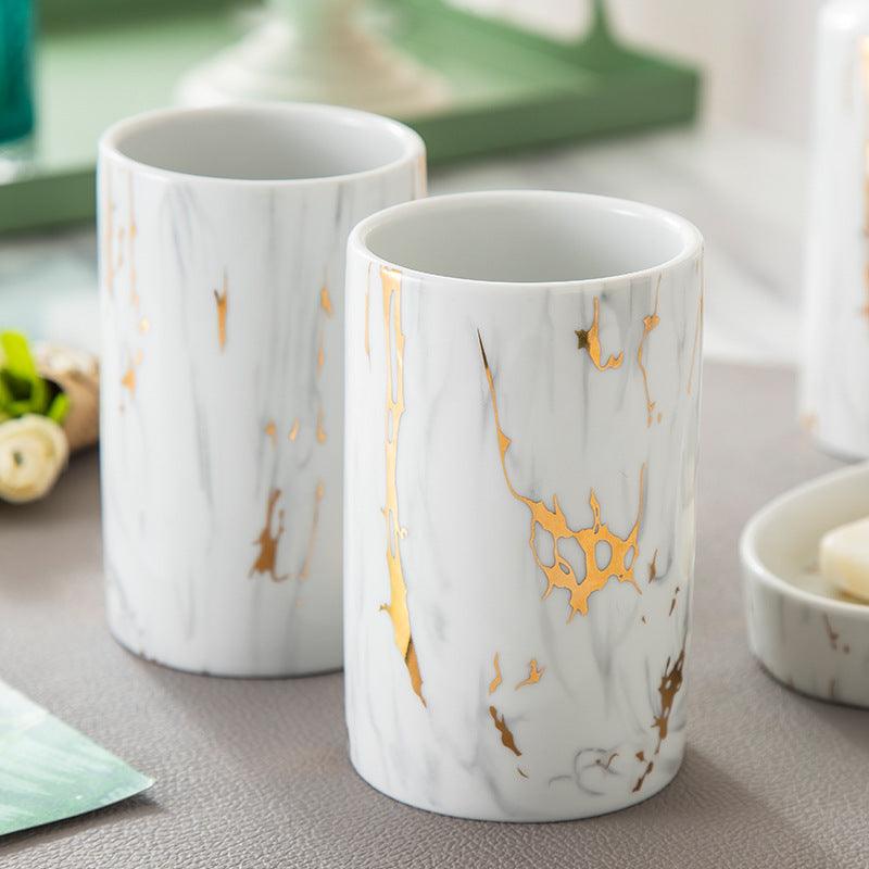 Bathroom Marble Bathroom Wash Kit Ceramic - Pacisia