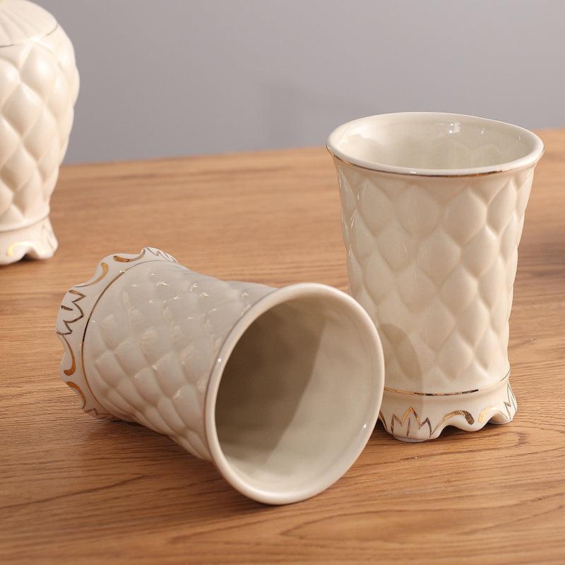 Bathroom Supplies Toilet Mouthwash Cup Set With Tray - Pacisia