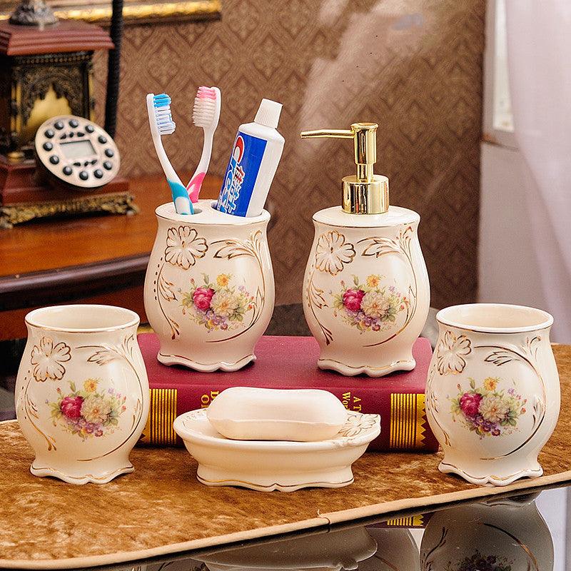 Bathroom Supplies Toilet Mouthwash Cup Set With Tray - Pacisia