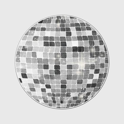 Fashion Personality Trend Disco Light Blue Gray Living Room Bedroom Non-slip Round Floor Mat Carpet - Pacisia