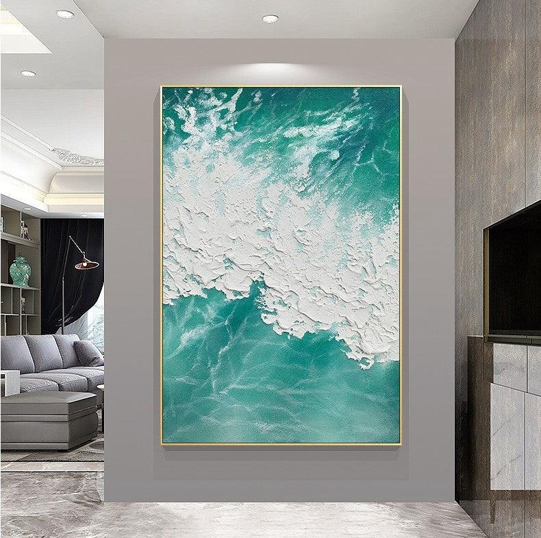 Beach Sand and Water Meeting - Abstract 3D Oil Painting - Pacisia