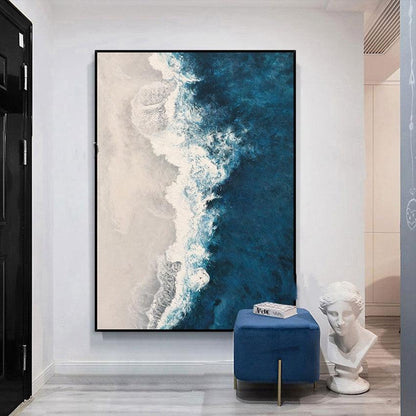 Beach Sand and Water Meeting - Abstract 3D Oil Painting - Pacisia