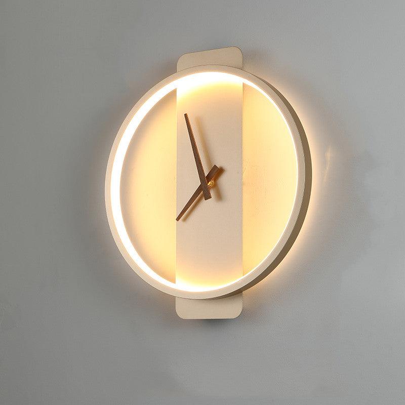 Nordic Wall Lamp Bedroom Bedside Lamp Clock Modeling Lamp - Pacisia