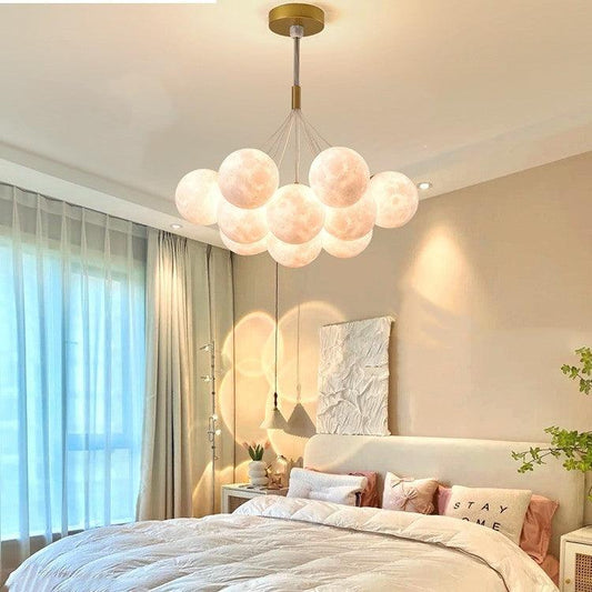 Bedroom Chandelier Nordic Lamps Creative Moon Bubble Lights - Pacisia