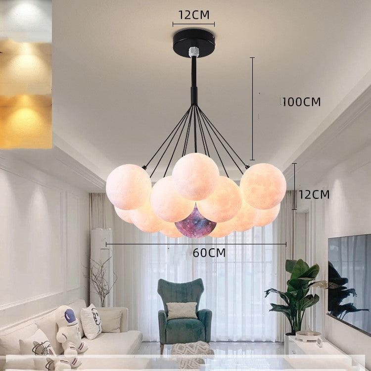 Bedroom Chandelier Nordic Lamps Creative Moon Bubble Lights - Pacisia