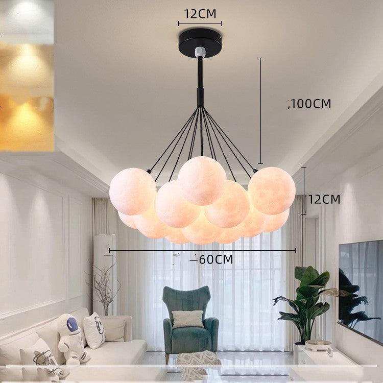 Bedroom Chandelier Nordic Lamps Creative Moon Bubble Lights - Pacisia