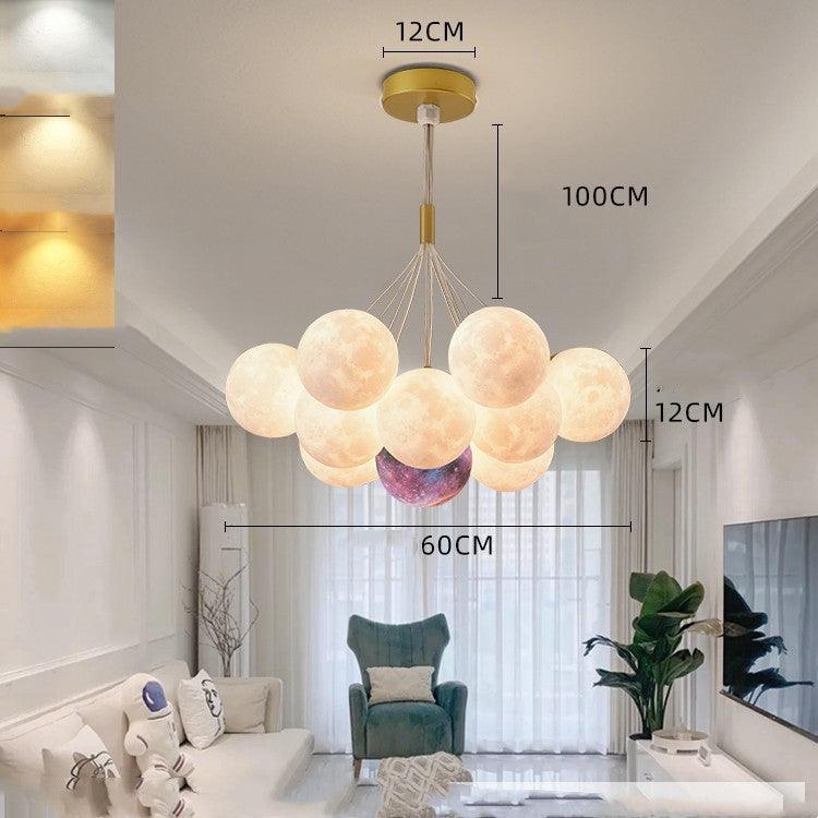 Bedroom Chandelier Nordic Lamps Creative Moon Bubble Lights - Pacisia