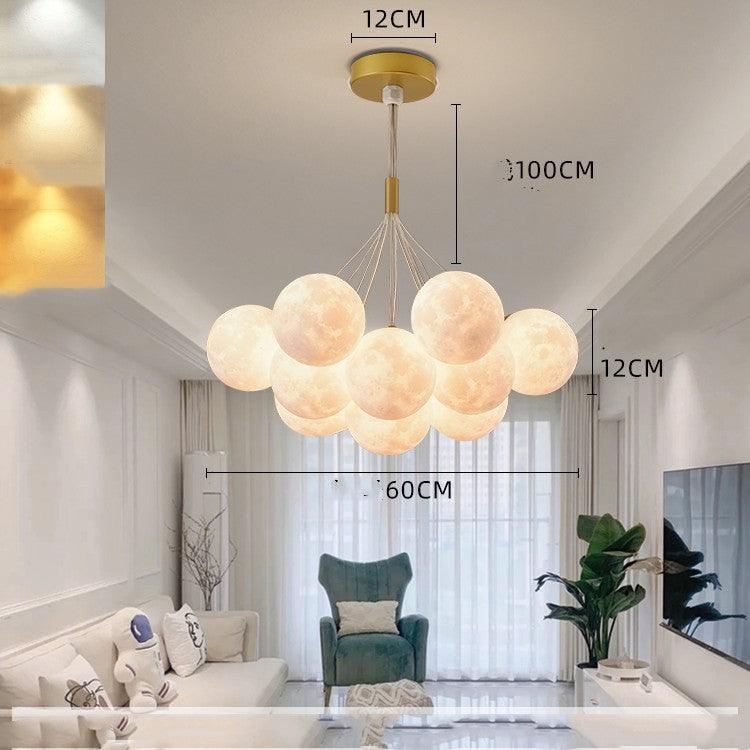 Bedroom Chandelier Nordic Lamps Creative Moon Bubble Lights - Pacisia