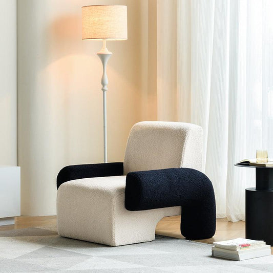 Bicolor Bouclé Comfort Chair - Pacisia