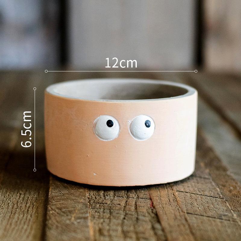 Big Eyes Cute Small Flower Pot Flower Vase Table Top - Pacisia
