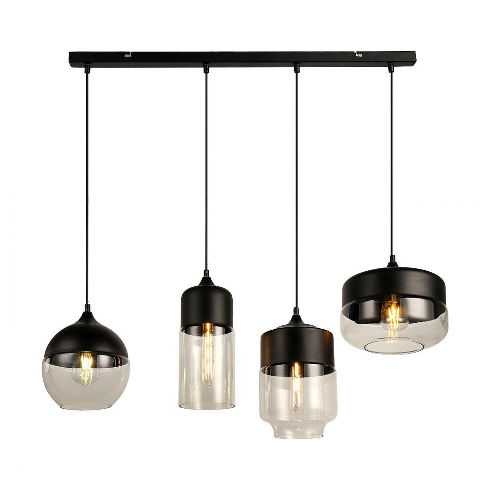 Black Amber Transparent Glass Chandelier - Pacisia