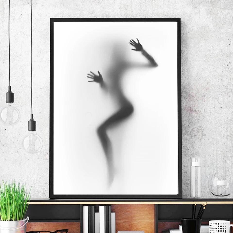 Black And White Abstract Wall Art Canvas Painting Picture - Pacisia