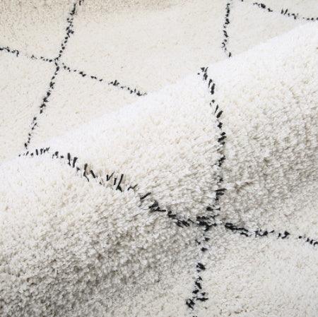 Black And White Rhombus Living Room Line Carpet - Pacisia