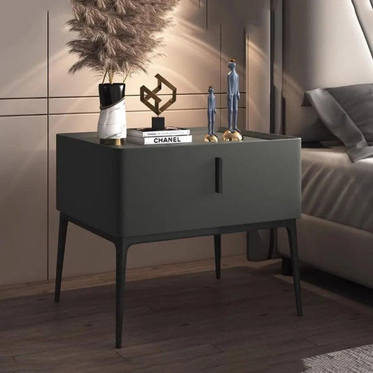 Black Gray Nightstands Bedroom Drawers Wooden Nordic Saving Nightstands Set Small Orgenizer Minimalist Modern Mobilya Room Decor - Pacisia
