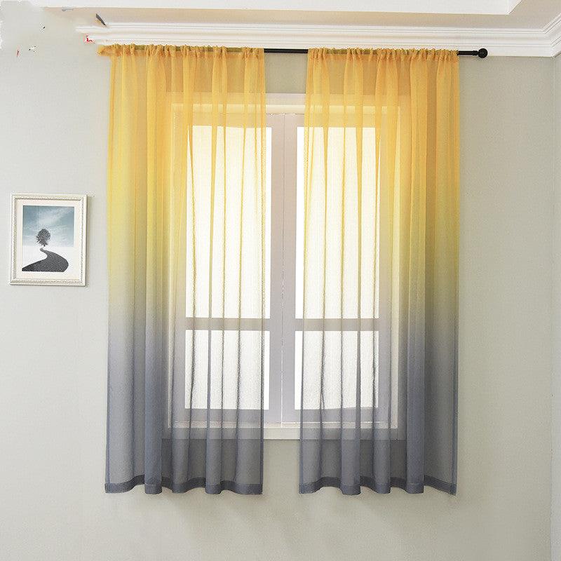 Blue Purple Gradient Sheer Curtains For Living Room - Pacisia