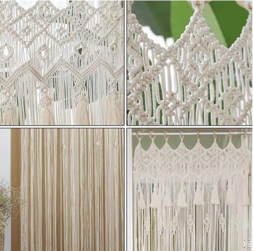 Bohemian Hand-Woven Tapestry Curtain Partition Bohemian Wedding Background Hanging Curtain Curtain Decoration - Pacisia