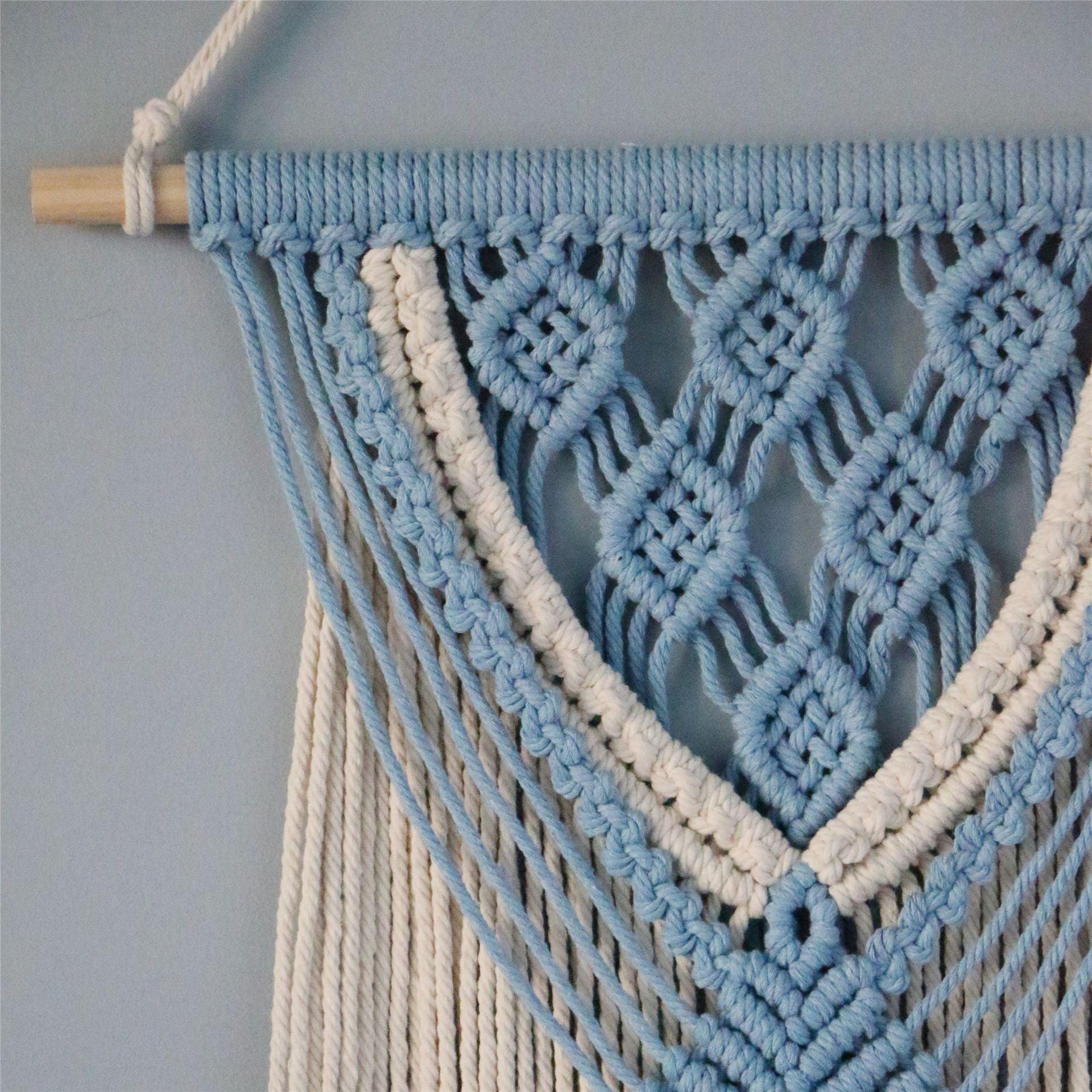 Hand-Woven Cotton Rope Tapestry Wall Decoration Wall Decoration Cotton Rope Tassel Ornaments - Pacisia
