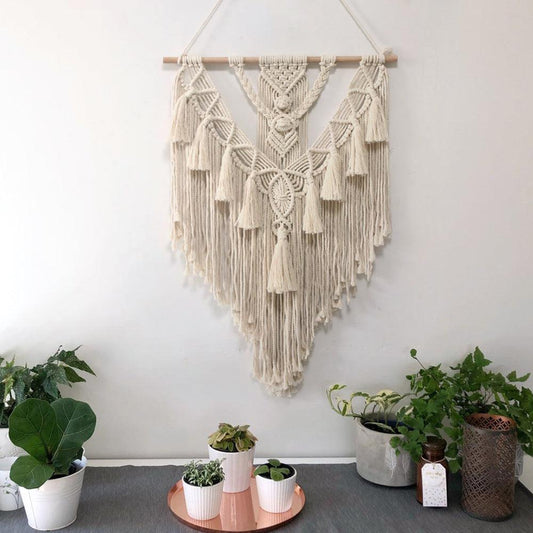 Hand-woven Pendant Macrame Wall Hanging Boho Woven Tapestry Bohemian Crafts Room Decoration Gorgeous Tapestry For Home Decor - Pacisia