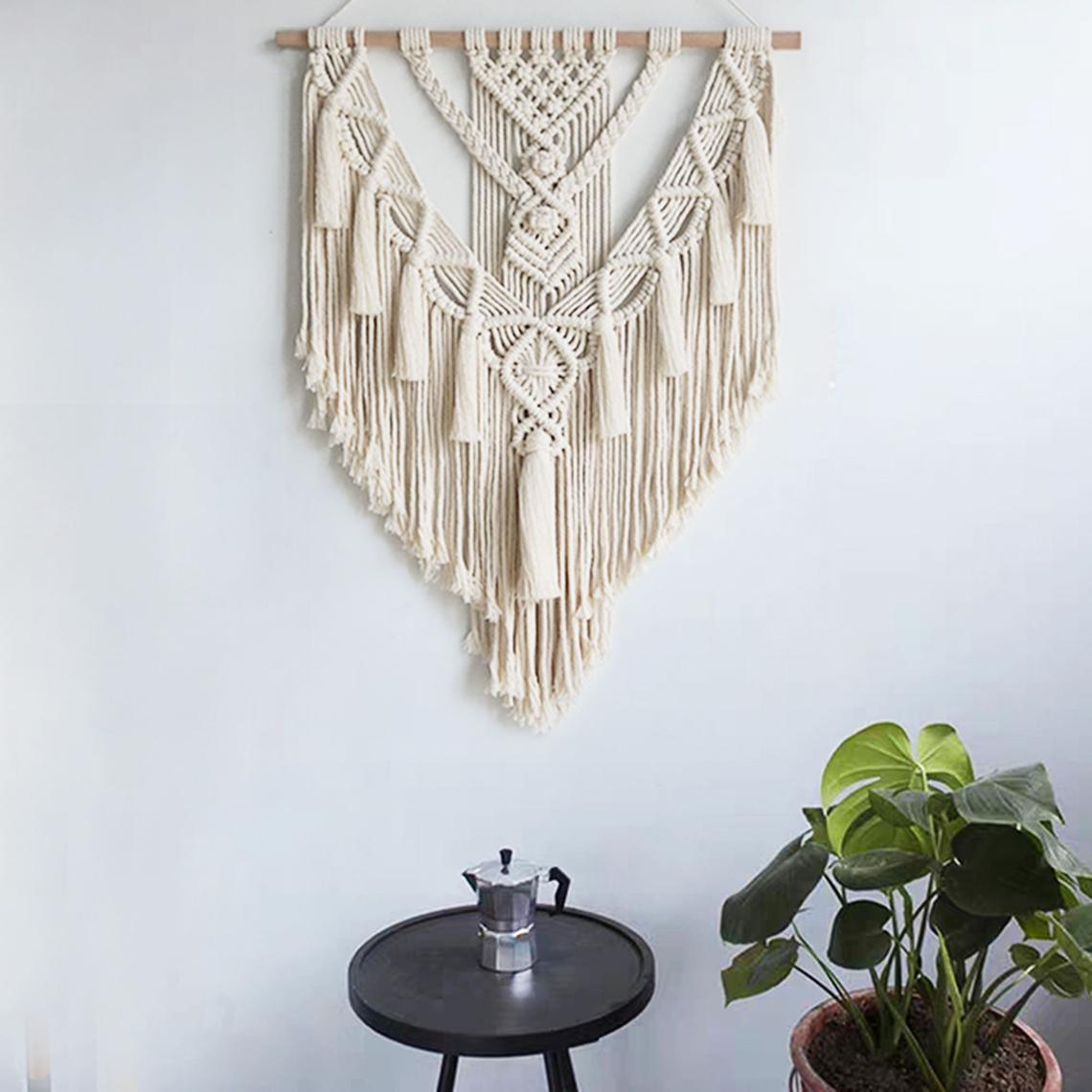 Hand-woven Pendant Macrame Wall Hanging Boho Woven Tapestry Bohemian Crafts Room Decoration Gorgeous Tapestry For Home Decor - Pacisia