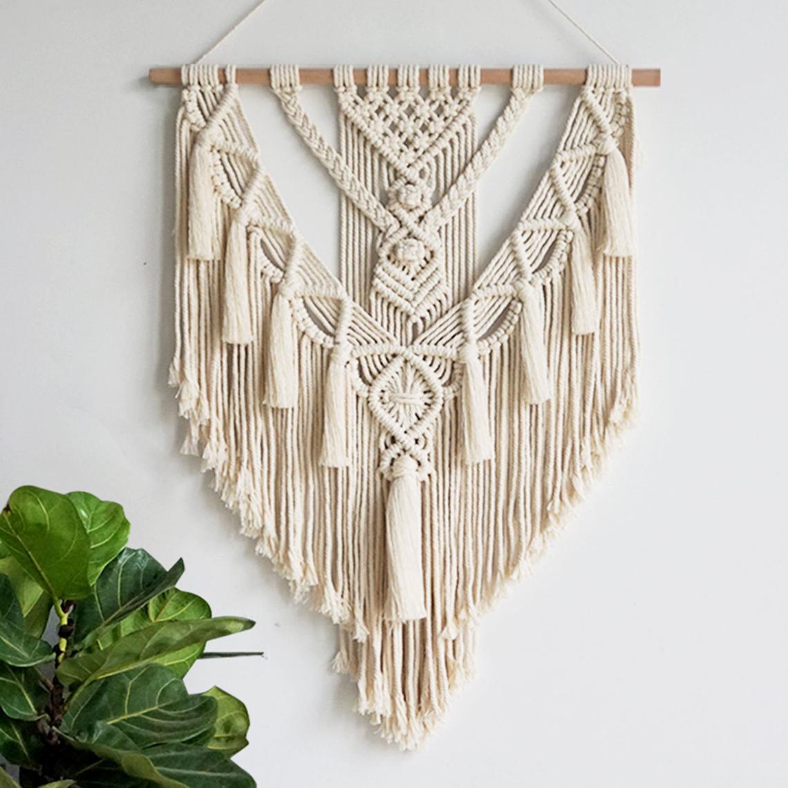 Hand-woven Pendant Macrame Wall Hanging Boho Woven Tapestry Bohemian Crafts Room Decoration Gorgeous Tapestry For Home Decor - Pacisia