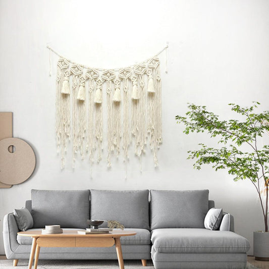 Hand Woven Tapestry Tassel Wall Hanging Boho - Pacisia