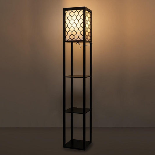 Bookshelf And Storage Shelf Floor Lamp - Pacisia