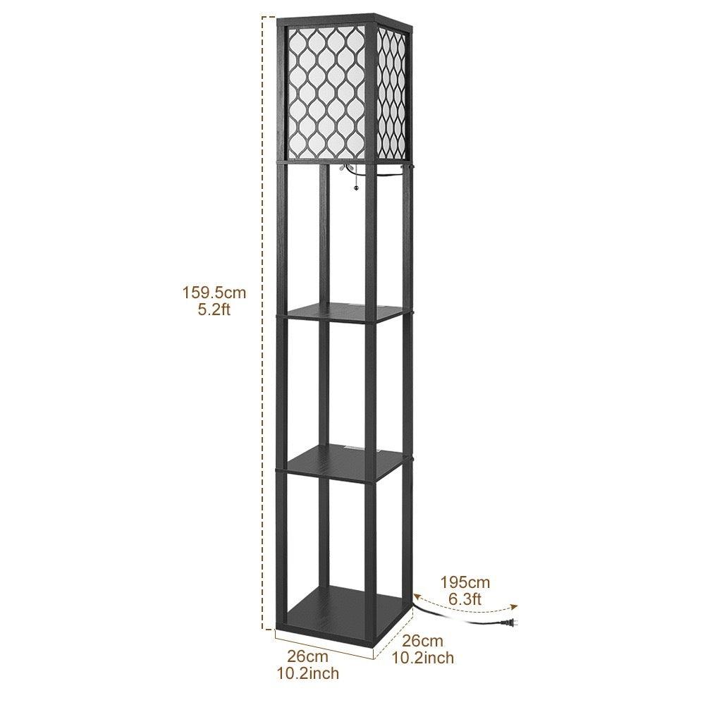 Bookshelf And Storage Shelf Floor Lamp - Pacisia