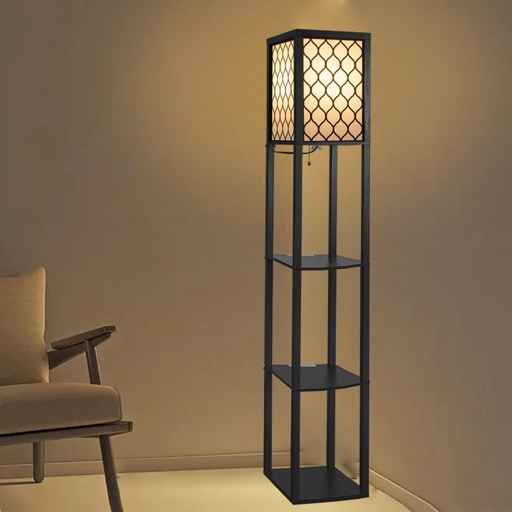 Bookshelf And Storage Shelf Floor Lamp - Pacisia