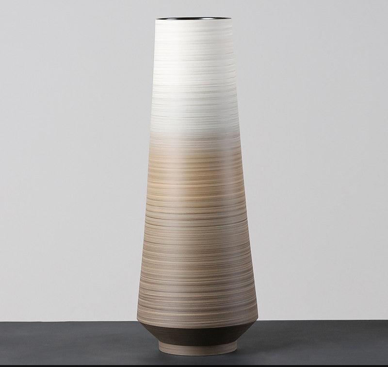Brown Horizontal Gradient Ceramic Vase Ornaments - Pacisia