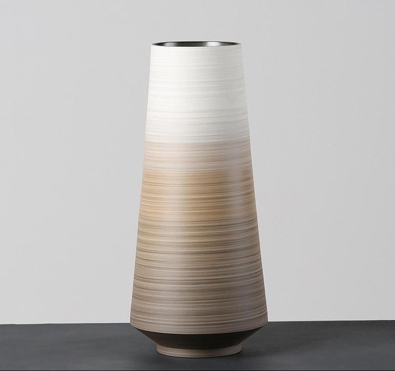 Brown Horizontal Gradient Ceramic Vase Ornaments - Pacisia