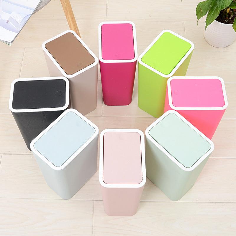 Bullet Cover Household Plastic Trash Can - Pacisia