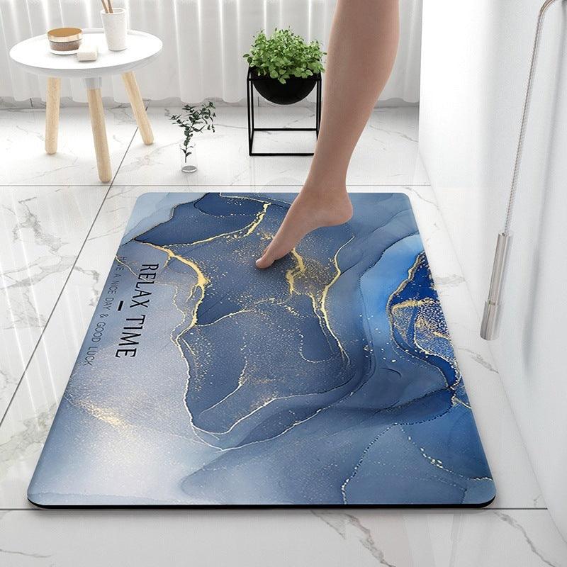 Marbling Bathroom Entrance Absorbent Floor Mat Household Quick-drying Diatom Ooze Floor Mat - Pacisia