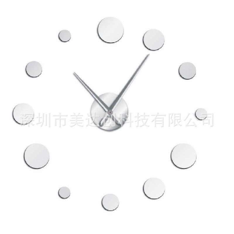 Circle Leisure Creative Extra Large Size DIY Stereo Clock Art Clock Wall Clock Mirror Sticker Clock - Pacisia