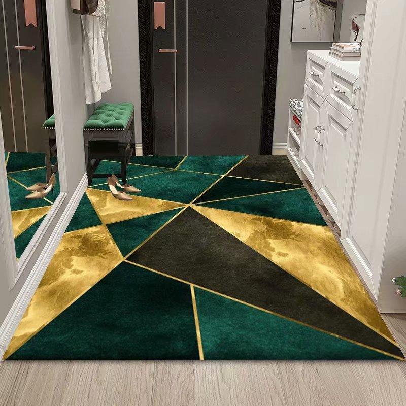 Can Cut High-end Gold Design Style Entry Floor Mat Office Carpet - Pacisia