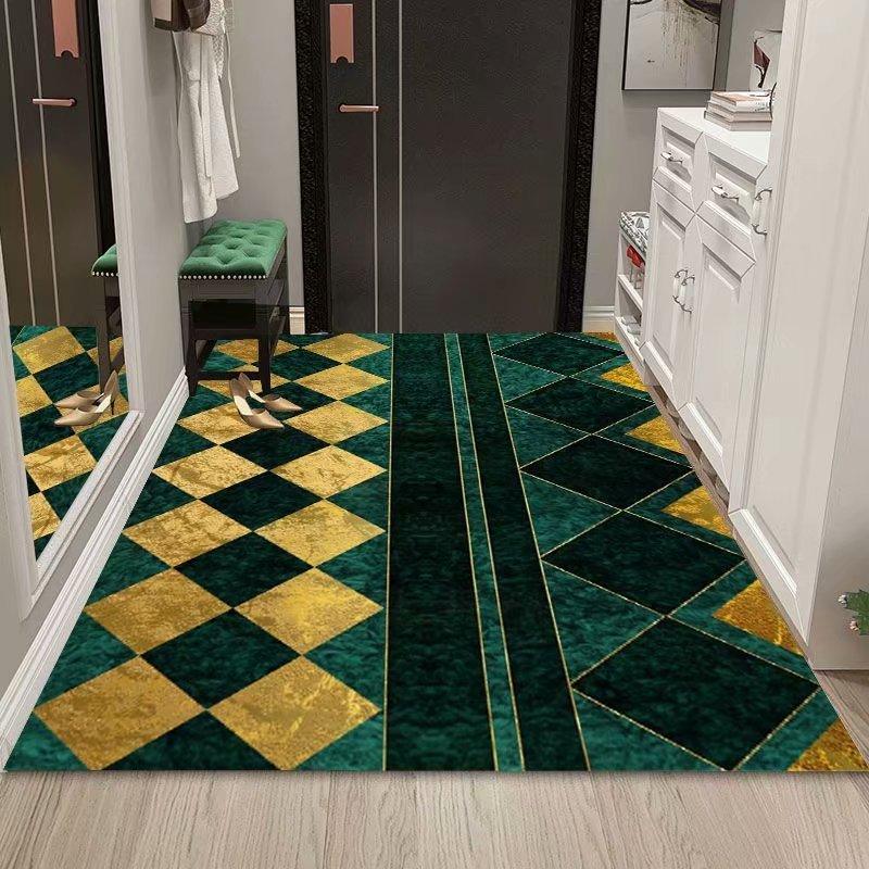 Can Cut High-end Gold Design Style Entry Floor Mat Office Carpet - Pacisia