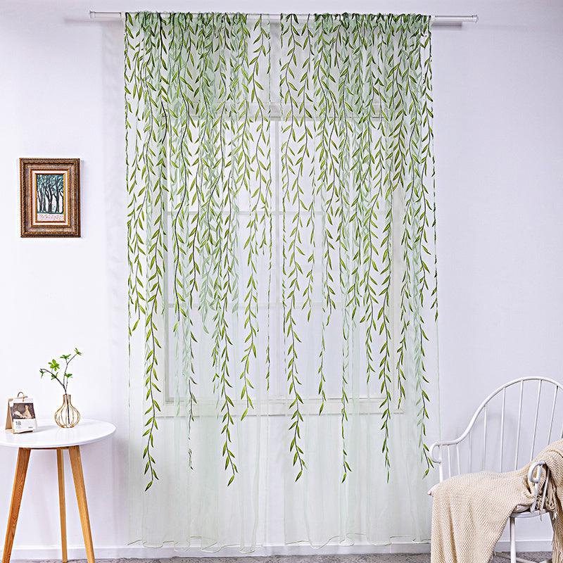 Inverted Willow Wicker Offset Printing Curtains Printing Window Screens Living Room Balcony Window Screens - Pacisia