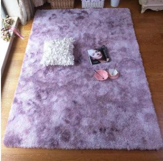 Ins Nordic Tie-dyed Gradient Carpet Home Living Room Bedroom Long Wool Washable Full Carpet - Pacisia